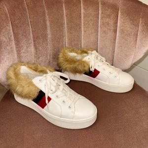 Steve Madden Fur Sneakers - Size 5.5 - Wore twice